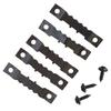 100Pcs Sawtooth Picture Hangers 200Pcs Screws 2Hole Paintings Photos Hanging Hooks Kit Black