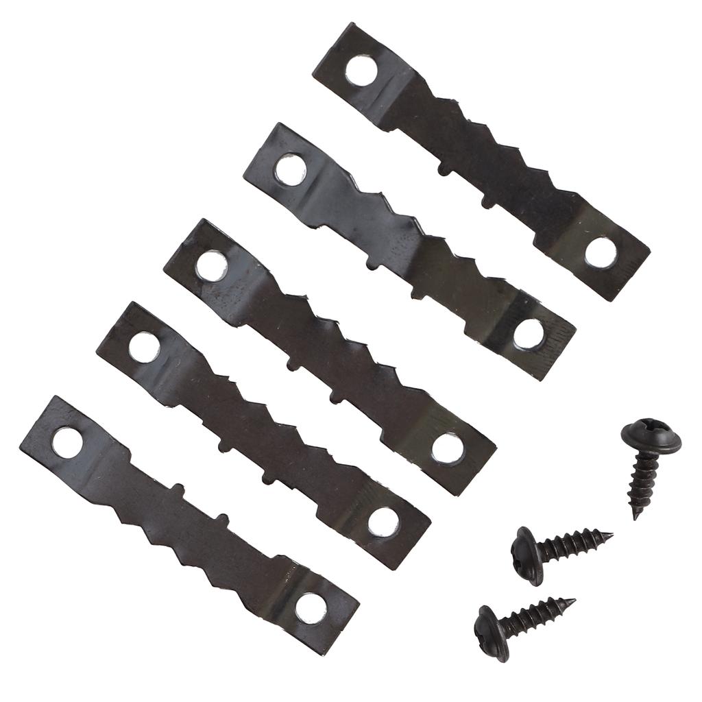 100Pcs Sawtooth Picture Hangers 200Pcs Screws 2Hole Paintings Photos Hanging Hooks Kit Black