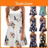 Elegant Women's Summer Sleeveless Floral Beach Dress Perfect For Holiday Occasions Size S-5xl