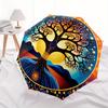 Colorful Tree of Life Mandala Umbrella, Portable 3-Fold Umbrella for Men & Women,Christmas Gift ES64