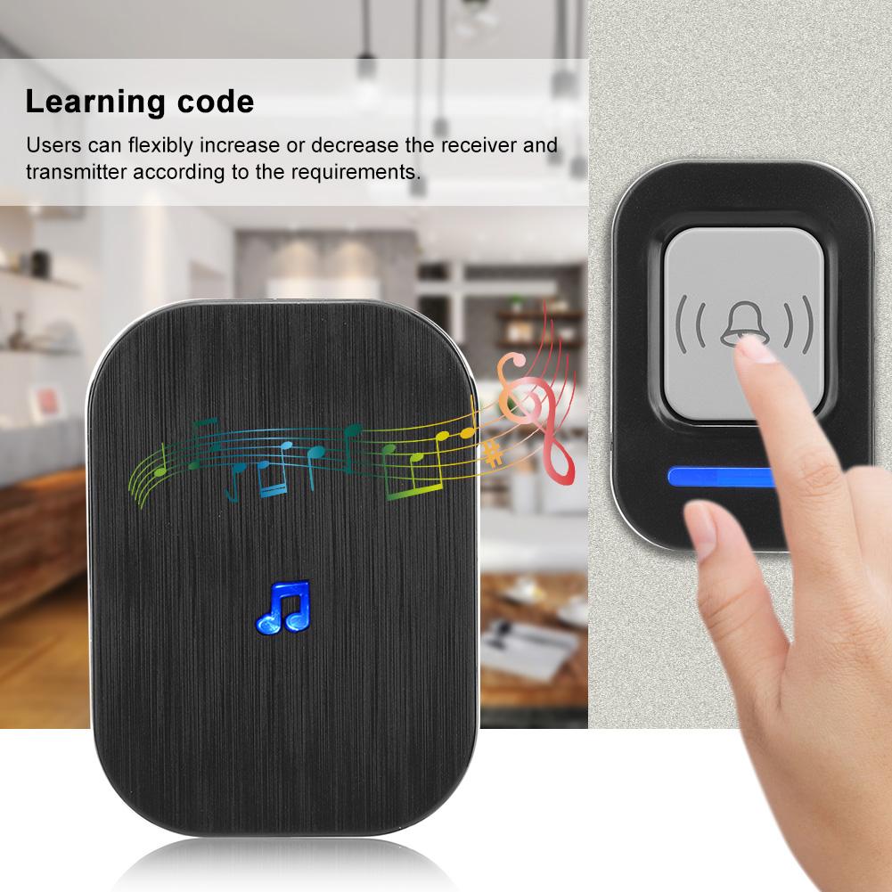 Home Wireless Doorbell 984.3ft Long Distance Music Door Chime Access Control