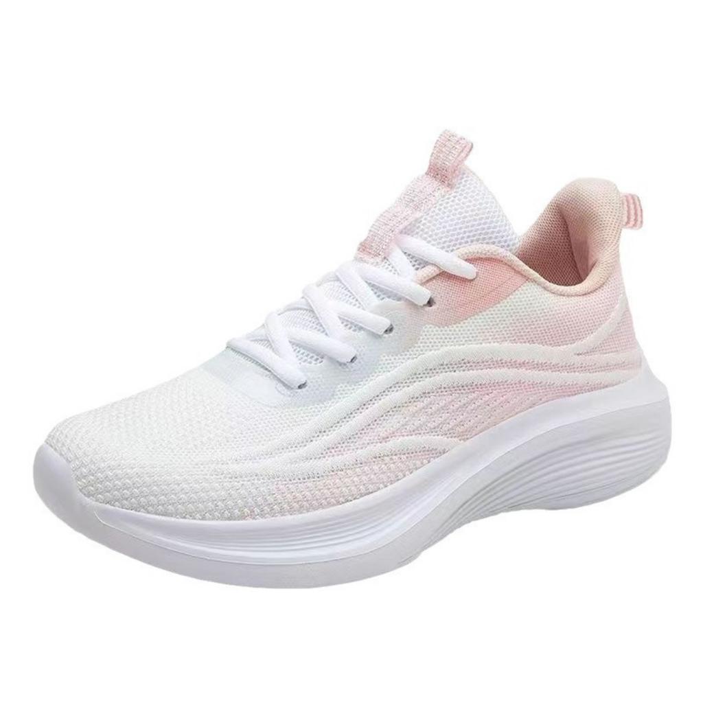 Fly Weave Sneakers Women Mesh Lightweight Soft Sole Shock Absorption Ultra Light Running Shoes Casual Shoes