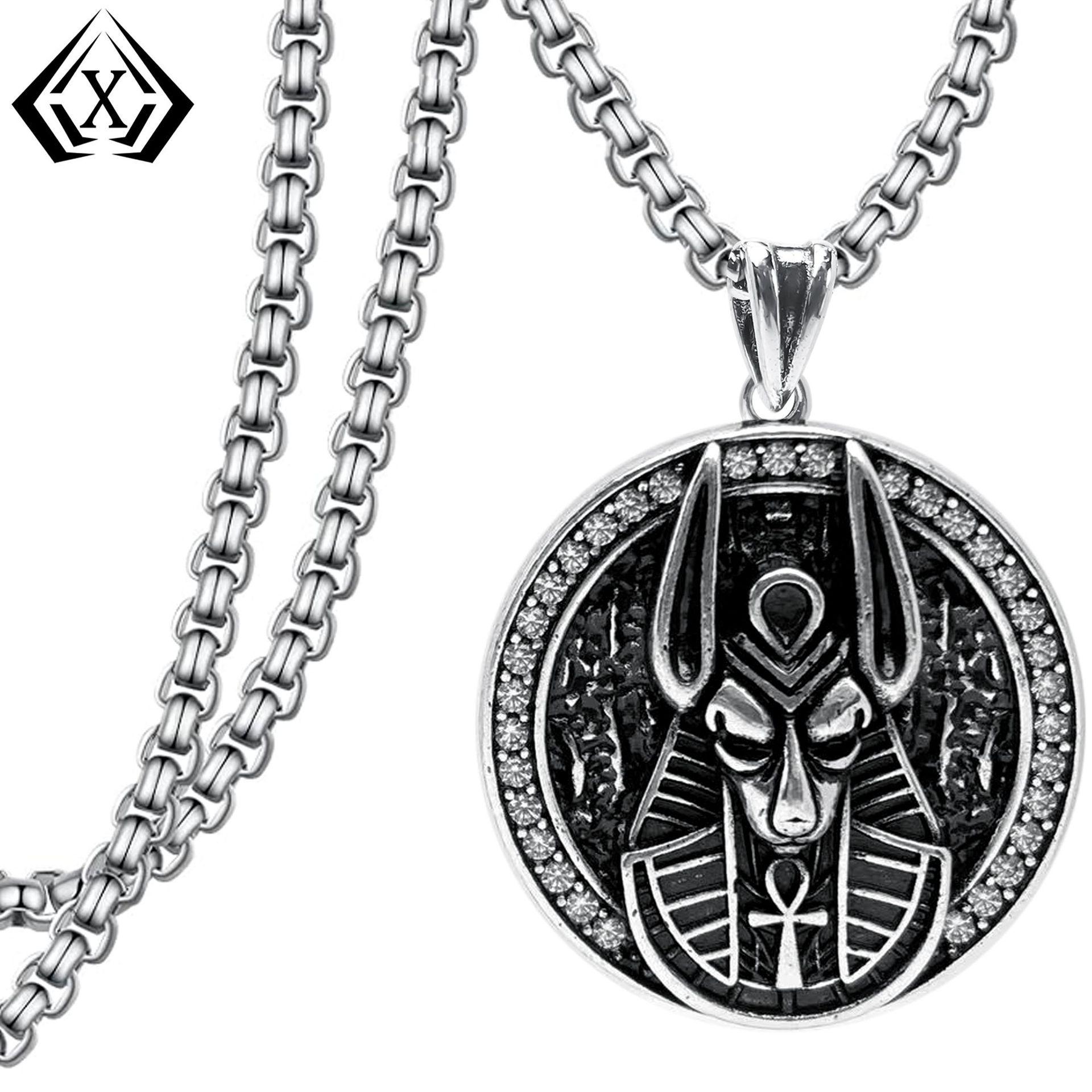 Загадочный Синий Кулон: Ожерелье в темном стиле: Готика, Панк, Хип-Хоп