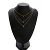 Multi-layer Party Date Jewelry Women Three Rhinestones Choker Necklace