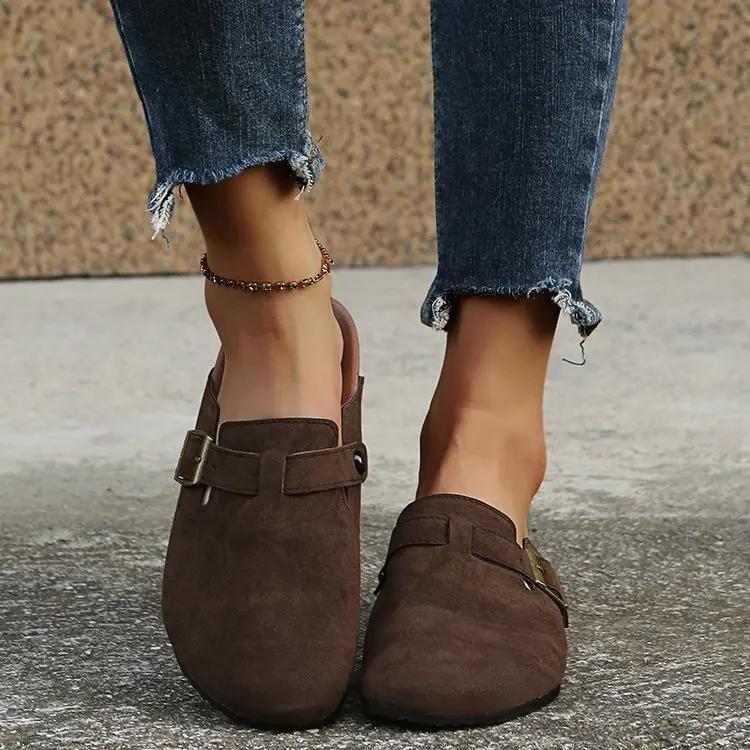 Fashion Classic Couple Slippers Woman Man Cork Birken Sandals Luxury Brand Design Buckle Strap Flat Footbed Loafer Mules
