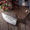 Carbon Steel Kitchen Knives Wooden Handle Cleaver Slicing Knife Hand Forged Blade Butcher Boning Knife Wood Handle Chef Knife