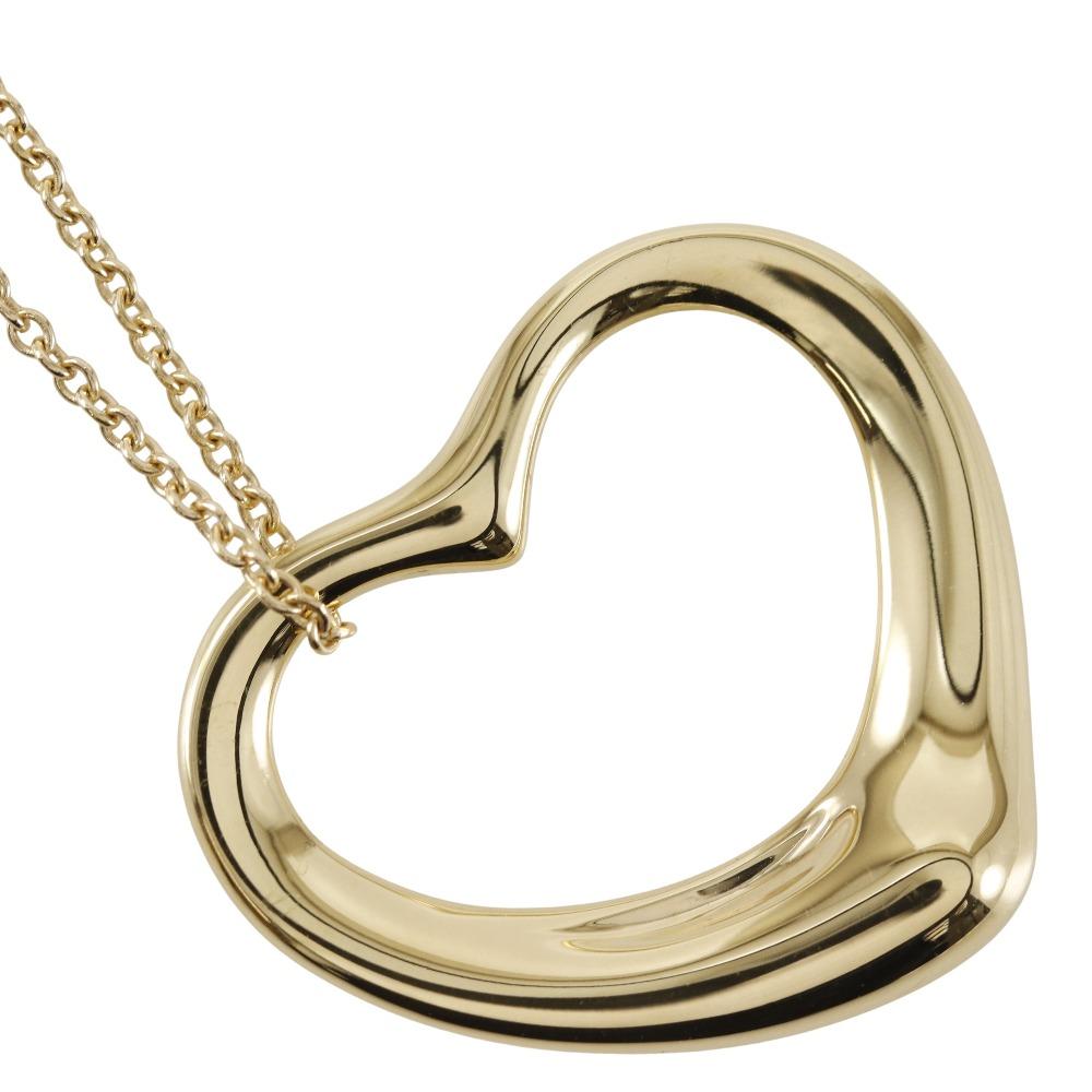 

TIFFANY&Co. Open heart Necklace Elsa Peretti K18 yellow gold heart 6.0g Women Used