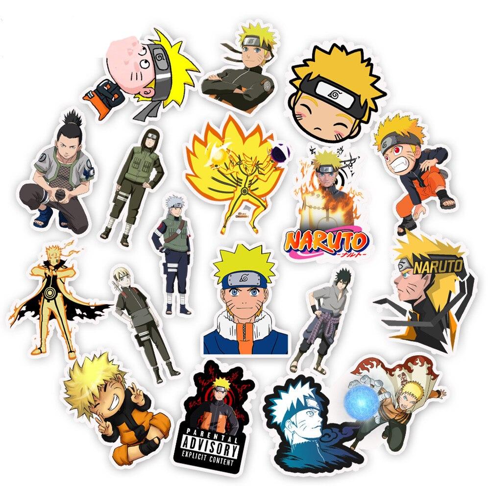 50 teile/paket Cartoon NARUTO Anime Aufkleber Laptop Skateboard Gepäck Gitarre Wasserdicht Lustige DIY Graffiti Aufkleber Kinder Spielzeug