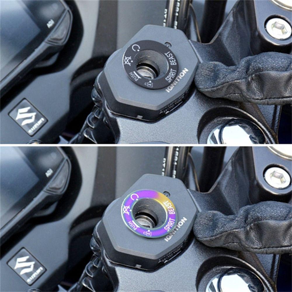 Stainless Steel Motorcycle Sticker Motorcycle Decal Start Lock Key Sticker Lock Switch Sticker