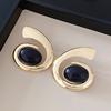 Steel Needle Geometric Spiral Stud Earrings New European and American Niche Design Earrings Light Luxury High Sense Personalized Earrings Women