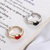 Romantic Red Black Heart-shaped Fashion Accessories Couple Ring Finger Ring Party Jewelry Rings