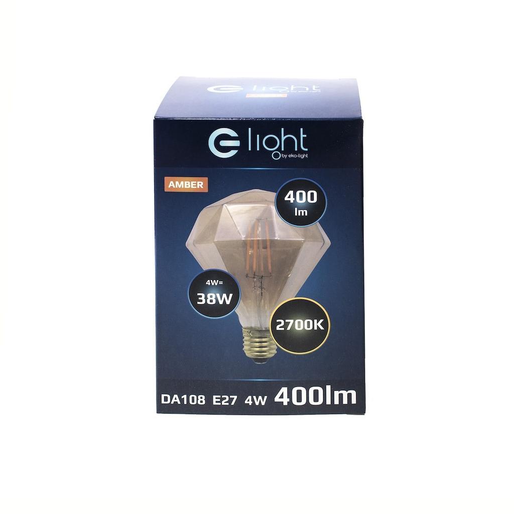 AMPOULE LED DÉCORATIVE E27 4W CHAUD DIAMANT