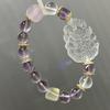 Original Kunzite Crystal Bracelet with Natural Citrine & White Crystal - Nine-Tailed Fox Jewelry