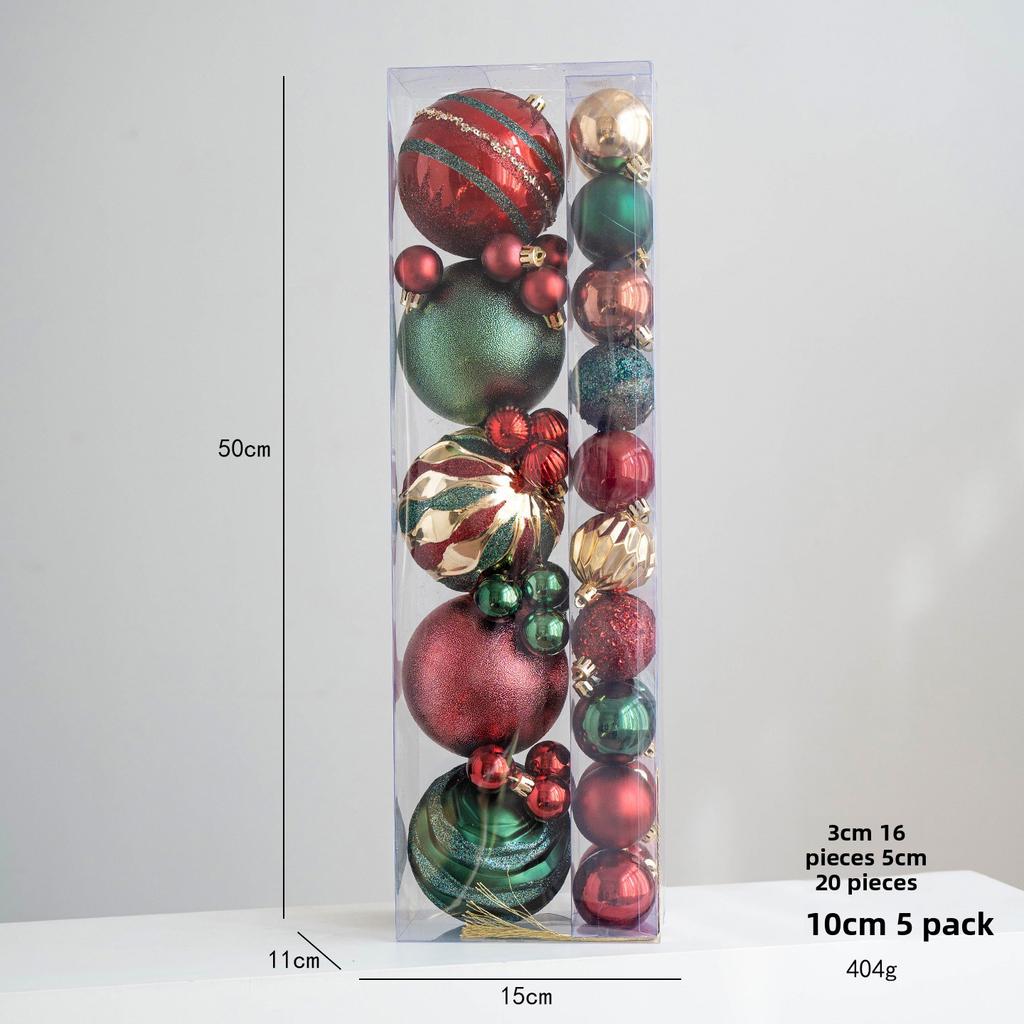 New Berry Red Lotus Leaf Green Christmas Balls for Christmas Decorations - Christmas Tree Hangers for Arrangement