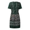ZANZEA Women Ethnic Print Casual Doll Collar Summer Short Sleeve Dress