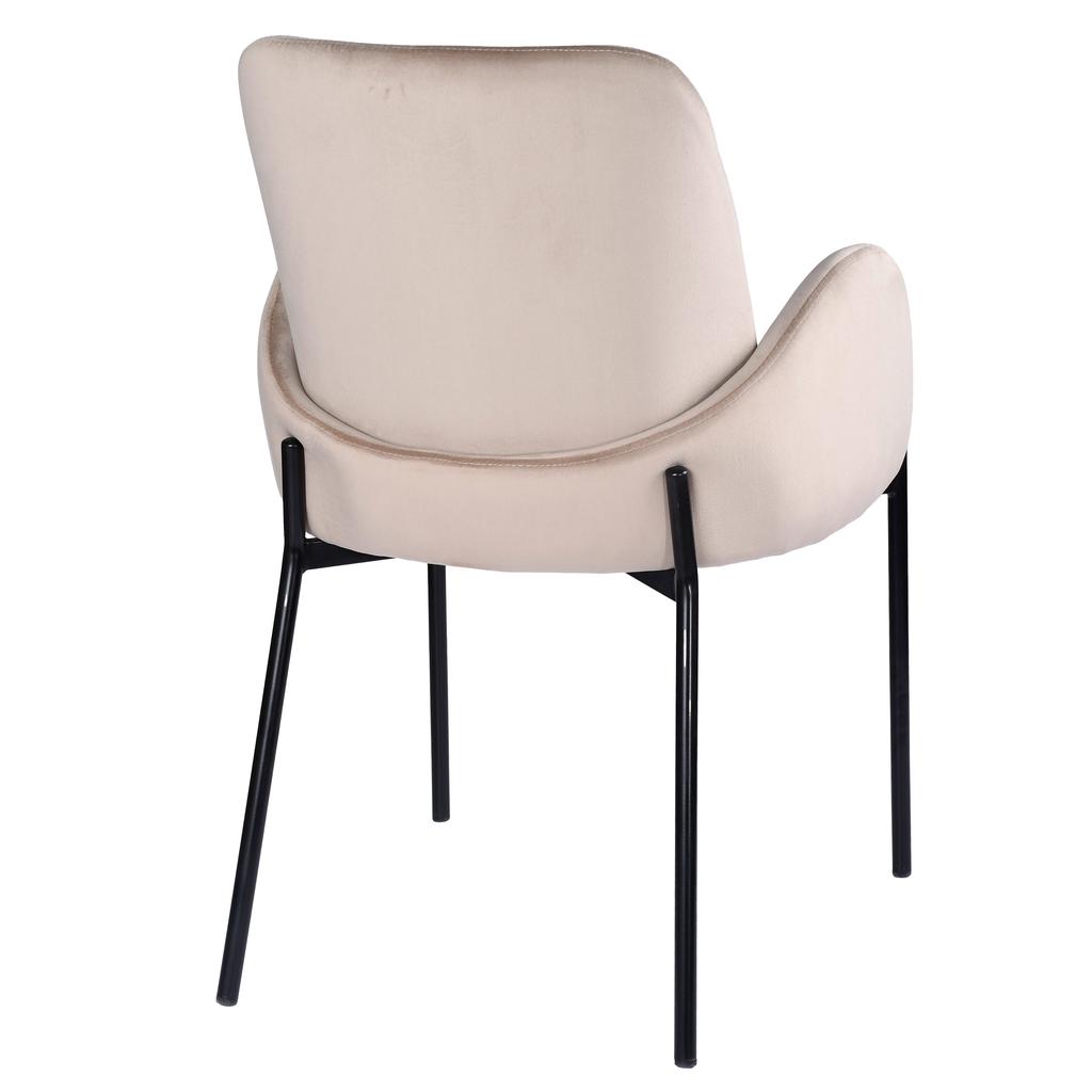 GUSTO Upholstered Chair, Beige Fabric