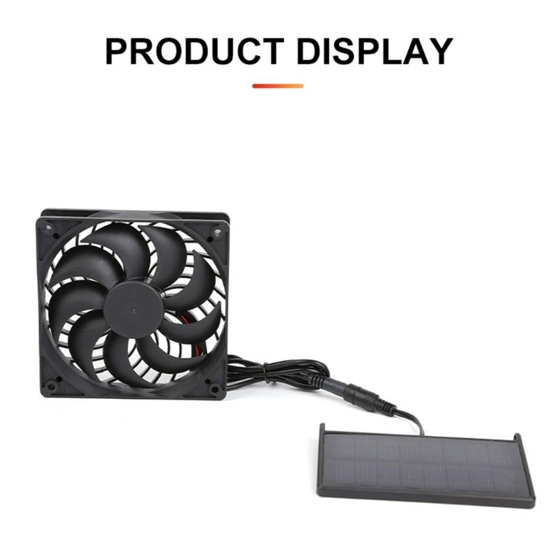 3W Solar Panel Powered Exhaust Fan Cooling Ventilator Solar Exhaust Fan for Dog Chicken House Greenhouses Enduring