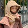 3-in-1 Women Hat Thick Fleece Hat with Ear Flaps Facemask Outdoor Hat Furry Caps Windproof Hat Hiking Running Headwear