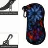 2D-Vintage Floral Pattern Protective Zipper Sunglasses Case, Portable Eyewear Container, Stylish Decorative Spectacle Pouch for Women Travel Accessory