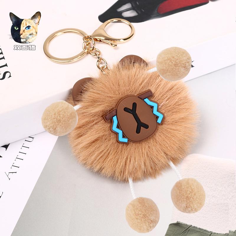 Cute Crying Capibala Keychain Kawaii Mini Plush Capibala Keychain Women Men Backpack Pendant Car Accessories Keychain Gifts
