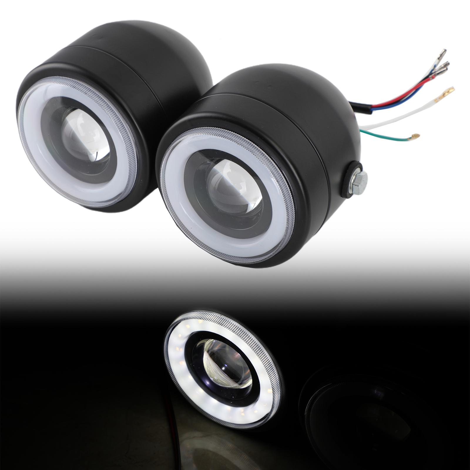 

Motorcycle Twin Headlight Double DRL Light for Harley Chopper Bobber Cafe Racer