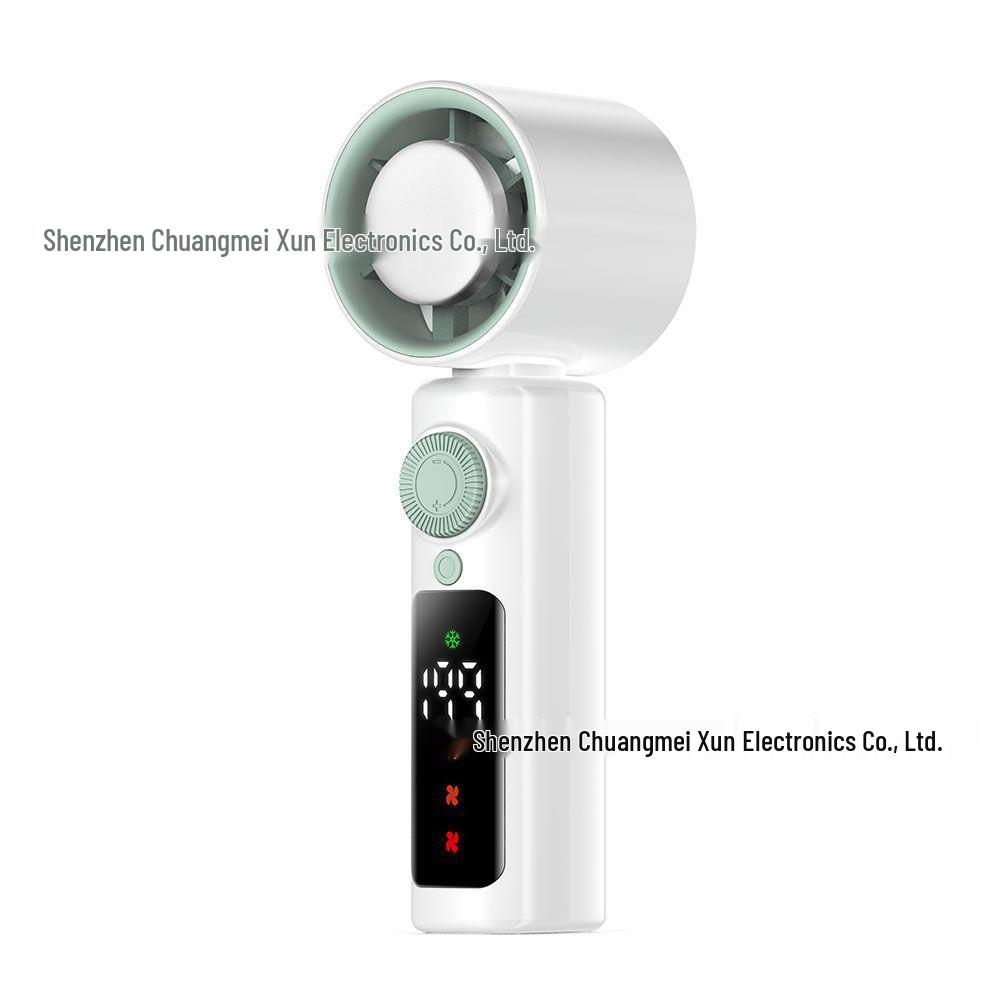 2026 Handheld Fan with High-Speed Turbine and Semiconductor Cooling