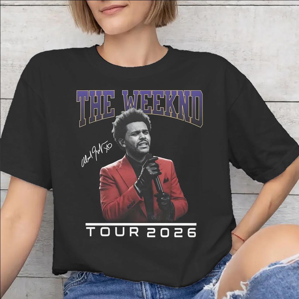 Unisex Unisex Printed The Weeknds After Hours Til Dawn Tour 2026 T Shirt Tee Pure Cotton Tshirts Clothes