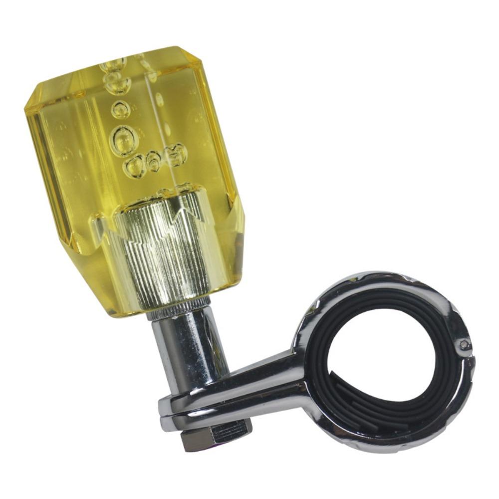Octagonal Design Steering Wheel Spinner Knob 360° Bearing Steering Assistant  Easier Turning Yellow