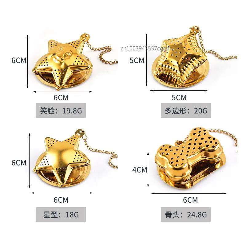 1 Stück Edelstahl Tee Gold Infuser Kugel Netzsieb Kaffee Diffusor Griff Kugel Kräuter Gewürz Filter Teebeutel Difusor Filter