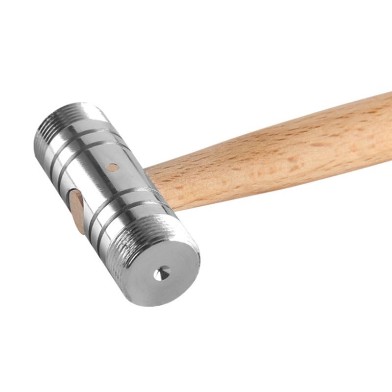Leichter Doppelkopfhammer Geeignet für Uhrmacher Schmuck und Instrumentenreparatur Holzgriff Heimgebrauch Professionelle Nutzung