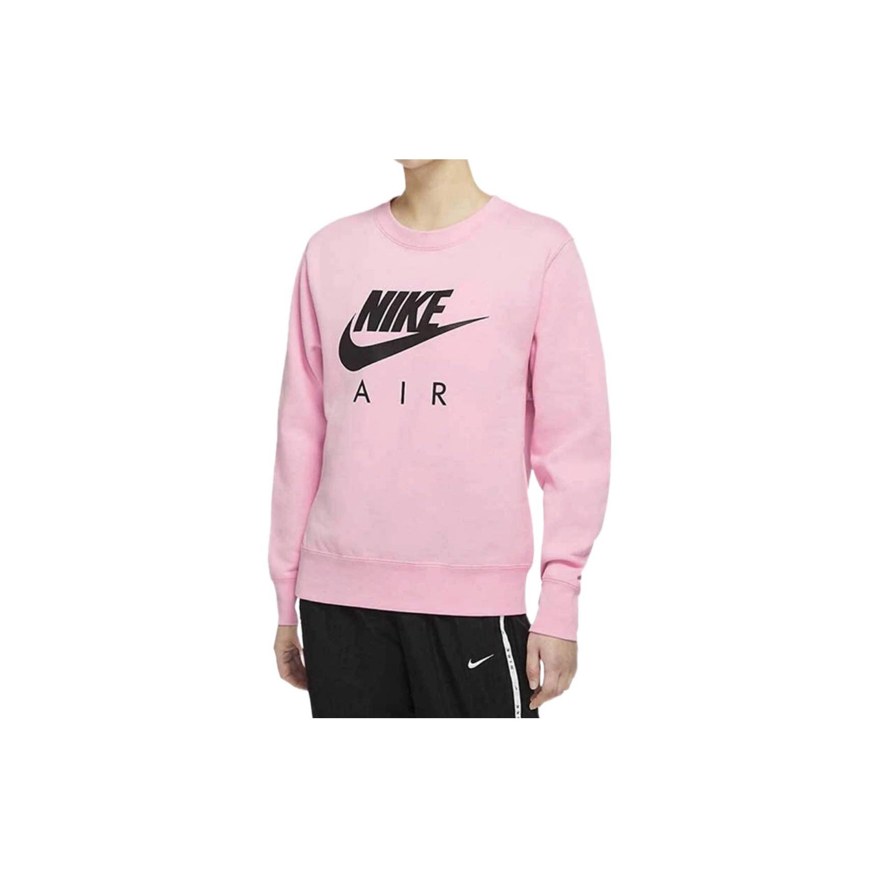 (WMNS) Nike Logo NSW Fleece Sweatshirt  Pink Black  Women s DA3191-636 M