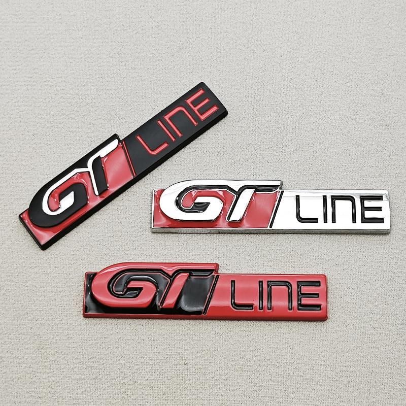 3D Metal Car Badge Sticker GT LINE Logo Whole Body Emblem Decals For Peugeot 301 308 408 508 3008 4008 5008 307 Auto Accessories