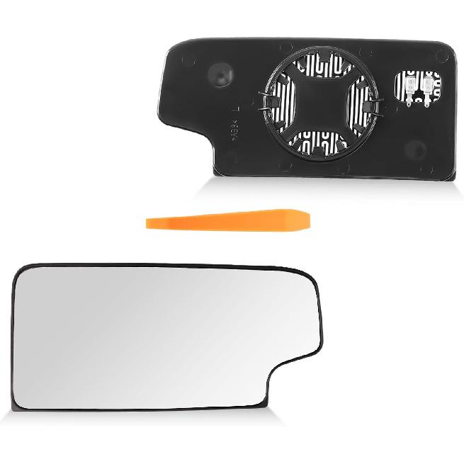 maXpeedingrods Driver Side Heated Towing Mirror Glass Compatible with Silverado GMC Sierra 1500 2014-2017 & 2500 3500 2015-2017, Left Lower Convex Driver Side (Left)