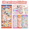 Sweet Candy Party 3D Embossed Cute Stickers 3D Relief Stickers Self-Adhesive Adorable DIY Phone Case Shaker DIY Craft Gift Set