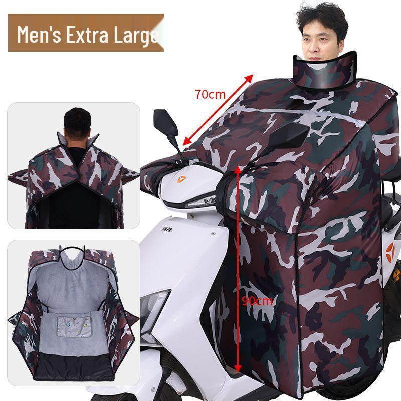 Extra großer, fleecegefütterter, winddichter und wasserdichter Winterschutz für Dreirad/Motorrad