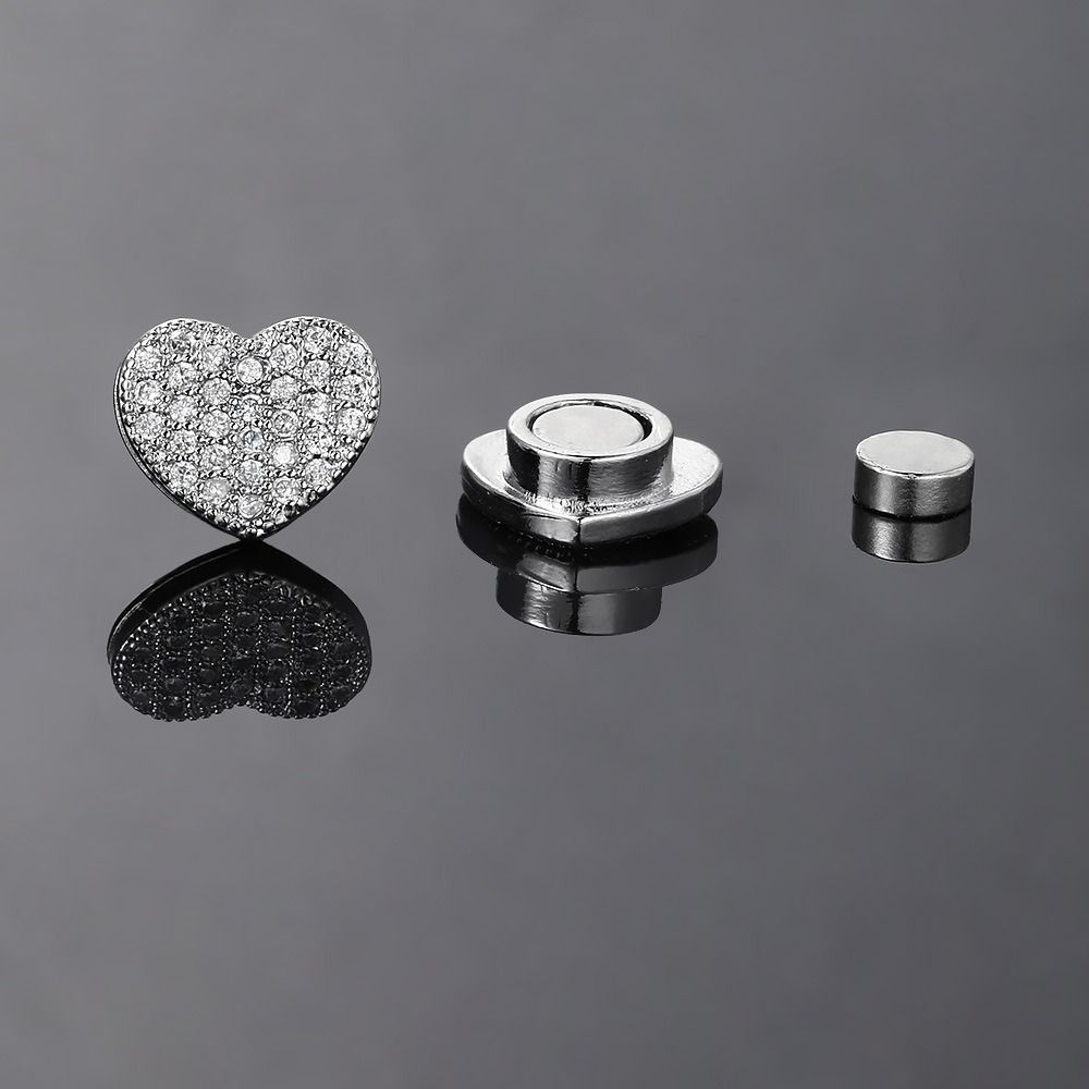 Hip Hop Ear Clip Stainless Steel Magnet Earrings New Fake Piercing  Jewelry Accessories