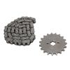 428 19T 17mm Sprocket with 428 60 Links Chain Steel High Toughness for 50cc‑250cc Metal Motorcycle