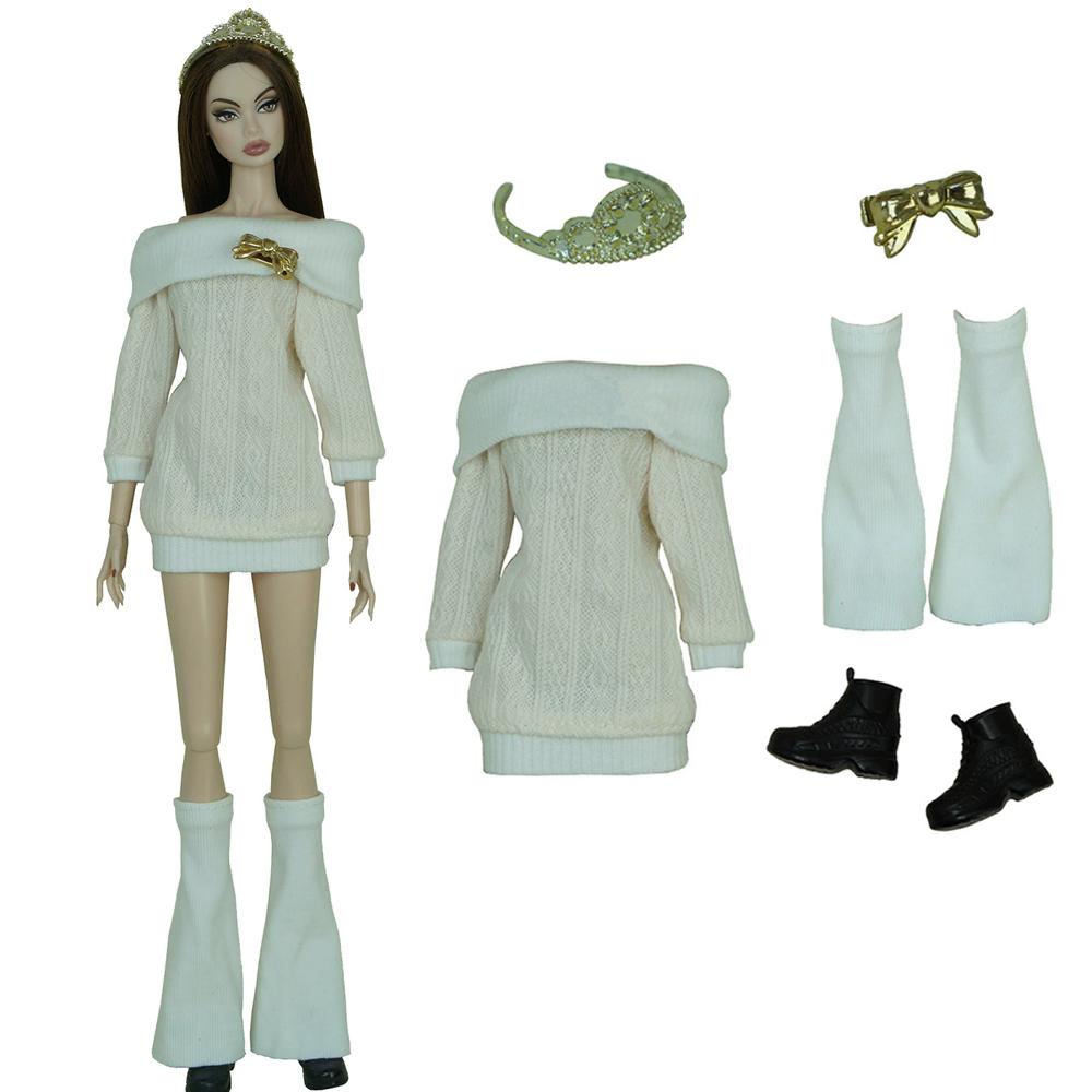 11,5 Zoll Puppe Pelzmantel Winteranzug 1/6 Puppenkleidung 30 CM Puppen Zubehör Möbel Modepuppe Kleid 1/6 Puppenhaus Spielzeug JJ