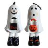 Ghost Figurine Resin Cartoon Standing Ghost Statue Hand-painted Ghost Table Centerpiece for Halloween Decorations Mantel Shelf