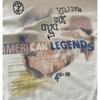 Mens Oversized Cotton Tee With Washed Distressed Letter Print High Street Style Casual T-Shirt