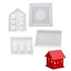 Home House Candle Holder Silicone Mold DIYs Cement Gypsum Clay Candlestick Resin Ornaments Molds Desk Decorations