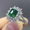 2026 New Luxury Fashion Green Zirconia Crystal Ring for Women's Engagement/Wedding/Anniversary Party Personalized Jewelry