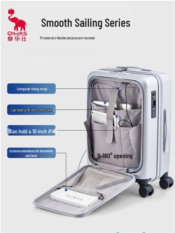 Aiwashi 20-inch Front-Opening Hardside Carry-On Luggage