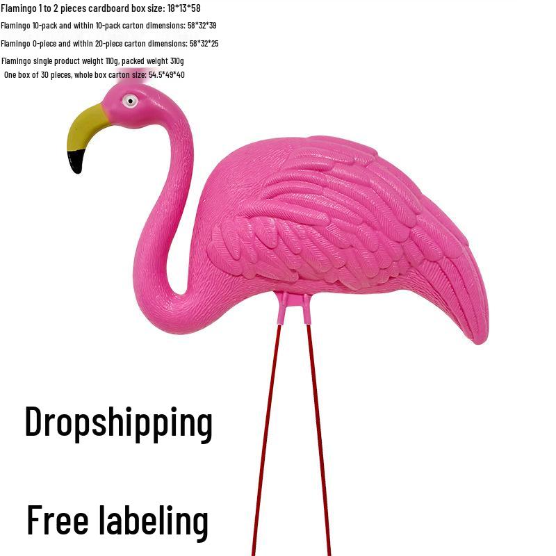 Outdoor Garden Simulation Plastic Red-crowned Crane Decor