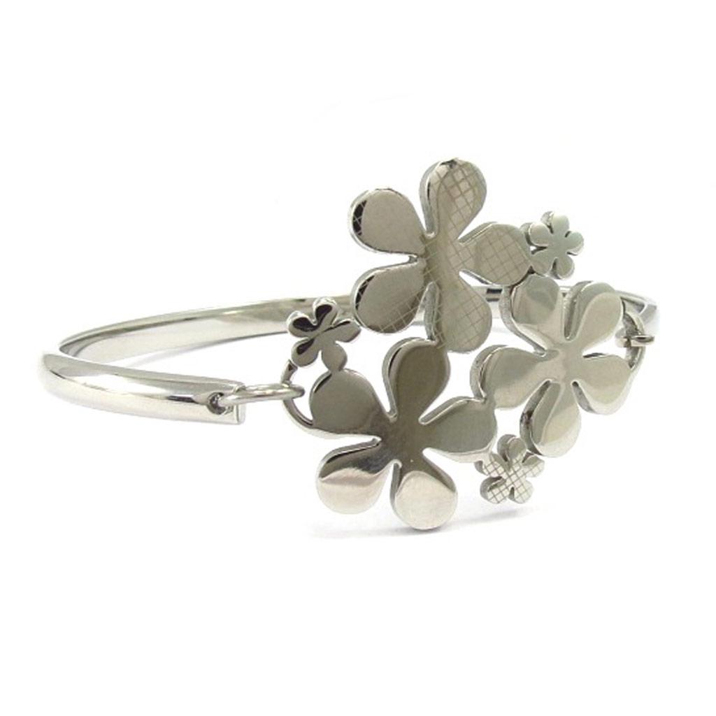 Altesse [K6009] - Silver 'Flora' Steel Bracelet