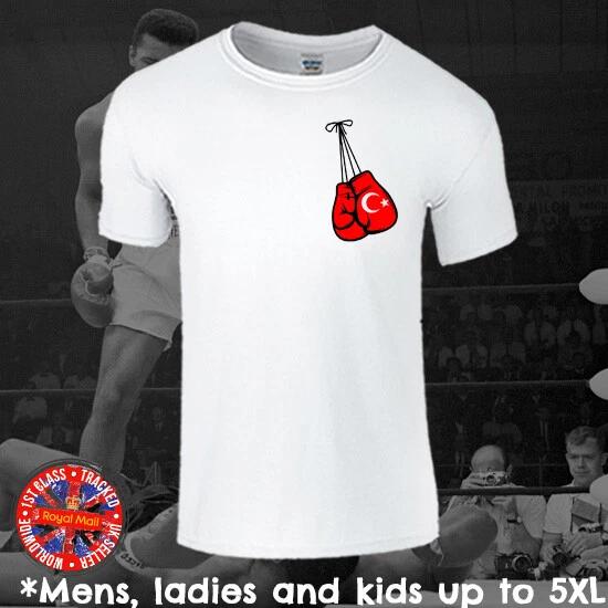 Turkey Turkiye Turkish Boxing Gloves T-shirt Mens Ladies Kids Gift M