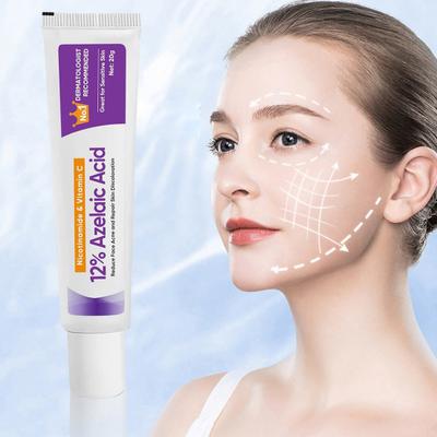 Κρέμα με Αζελαϊκό Οξύ 12% Λάμψης Καταπραϋντική Κρέμα Προσώπου 20g Χωρίς Λιπαρά Ταχείας Απορρόφησης Ουσία Υαλουρονικού Οξέος για Ανακούφιση Κοκκινίλων Προσώπου Σκούρων Κηλίδων