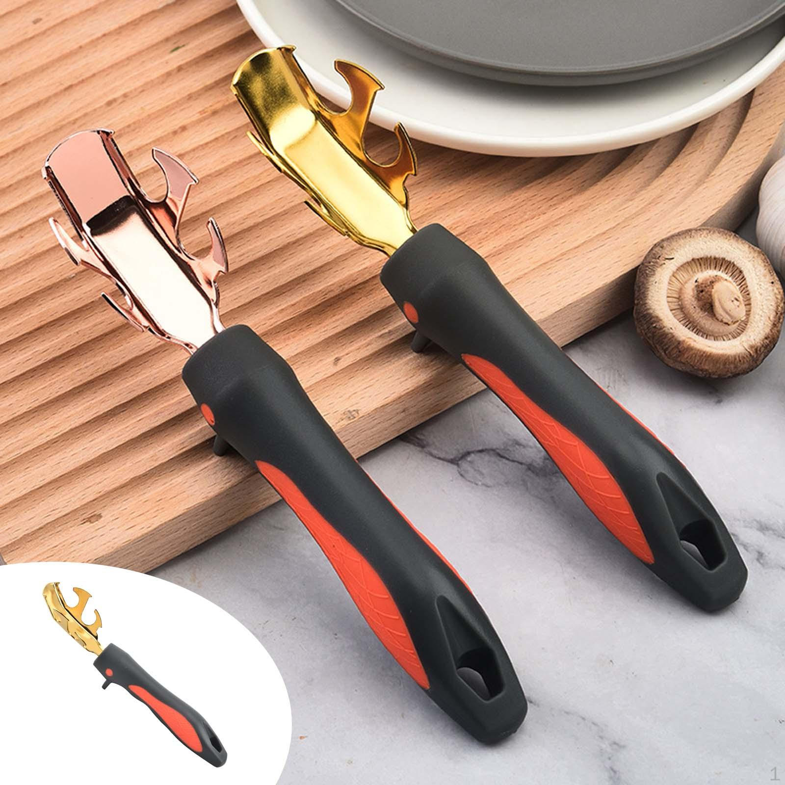 

Зажим для сковороды с защитой от ожогов, захват для посуды, подвесной, нескользящий, универсальное использование, портативный зажим для чаши gold