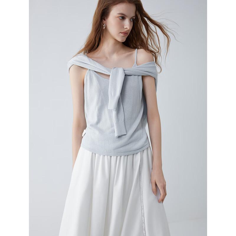 ELLE Women's Tencel Knit Cardigan & Vest Two-Piece Set