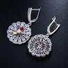 E0236 Creative Women'S Earrings, Small Fresh Zircon Flower Earrings Popular Jewelry
